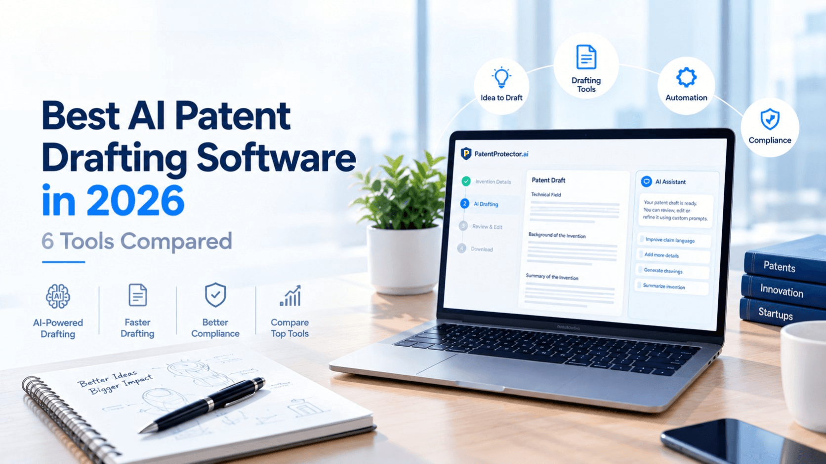 Best AI Patent Drafting Software 2026: 6 Tools Compared